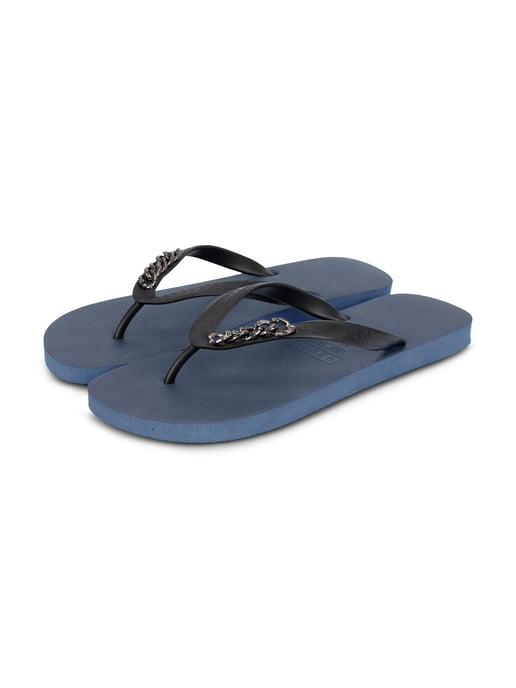 Silberne kleine Flip-Flops, marineblau - Image 3