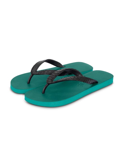 Python Schwarze Flip-Flops Waldgrün - Image 3