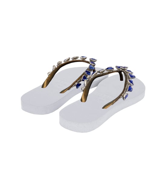 Herzförmiger blauer Flip-Flop weiß - Image 3
