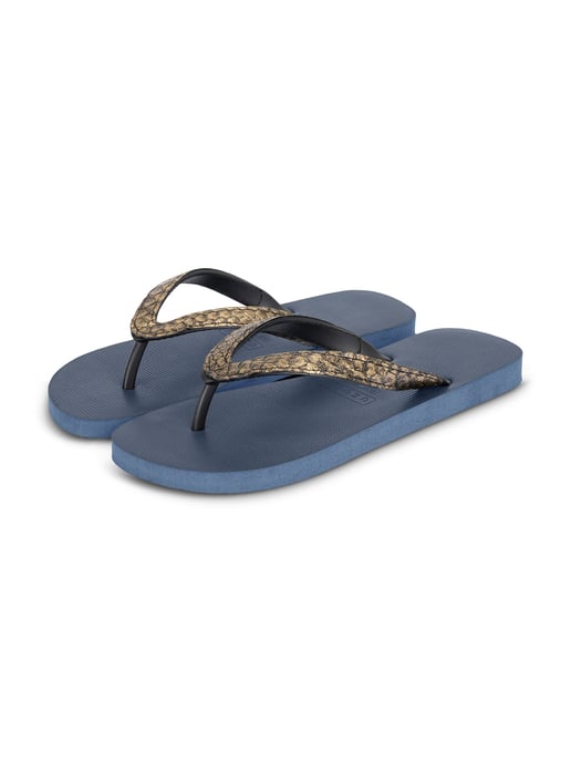 Python Bronze Flip Flop Marineblau - Image 3
