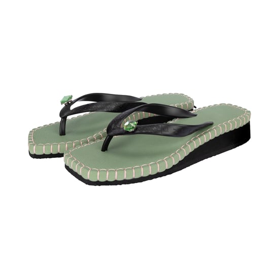 Genäht von S Mid Heel Green Flip Flop grün - Image 3