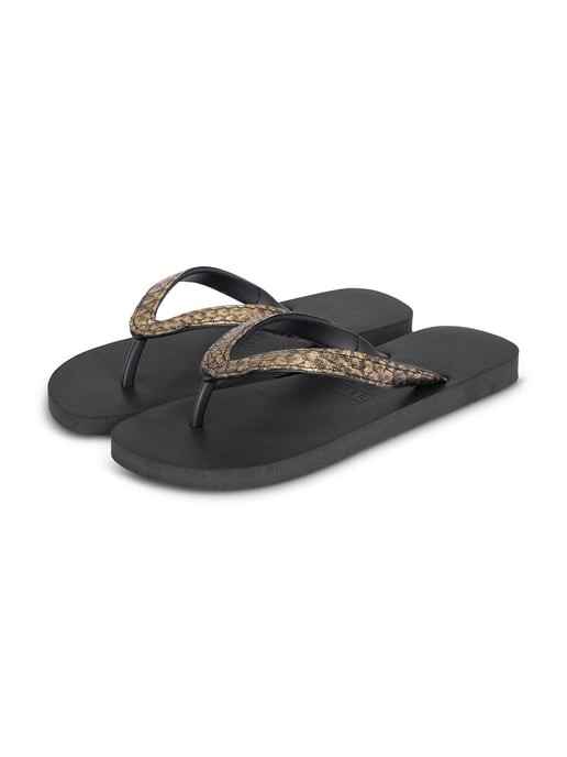 Python Bronze Flip Flop Schwarz - Image 3