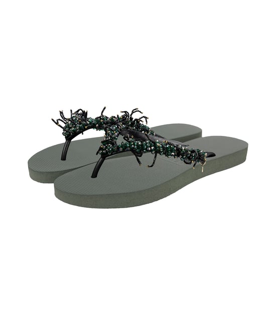 Bahia Schwarze Flip-Flops armeegrün - Image 3