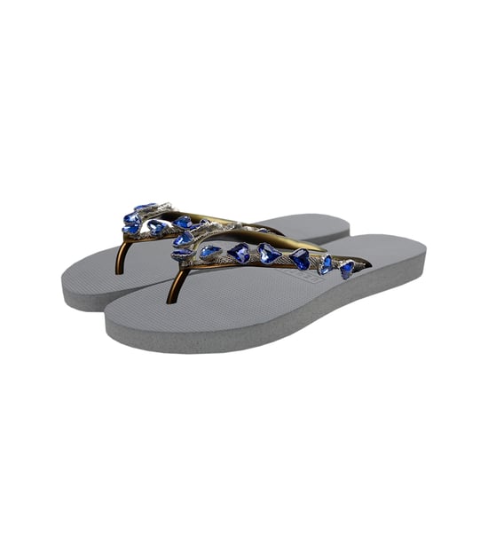 Herzförmiger blauer Flip-Flop silber - Image 3