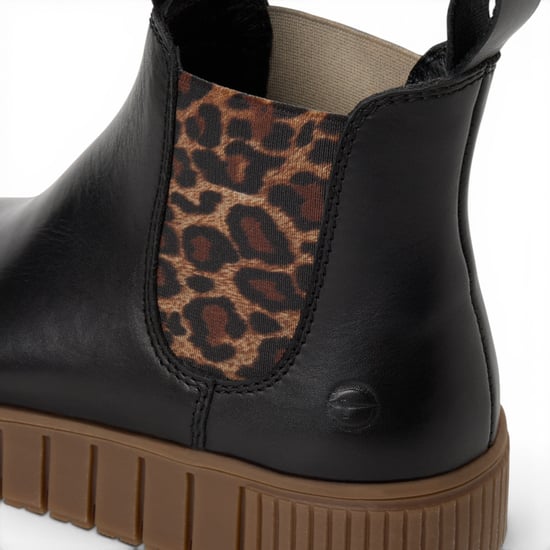 Tamaris Damen Schwarze Leder-Chelsea Fußstiefel - 25403-43 - Image 5