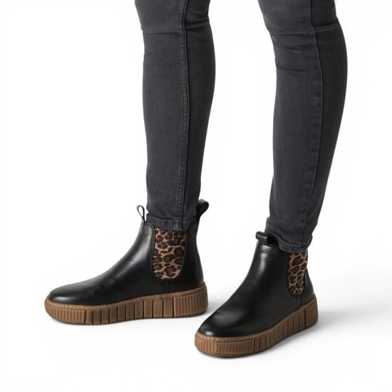 Tamaris Damen Schwarze Leder-Chelsea Fußstiefel - 25403-43 - Image 6