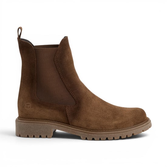 Tamaris Damen braune Leder-High-Chelsea-Knöchelstiefel – 25427-41 - Image 1