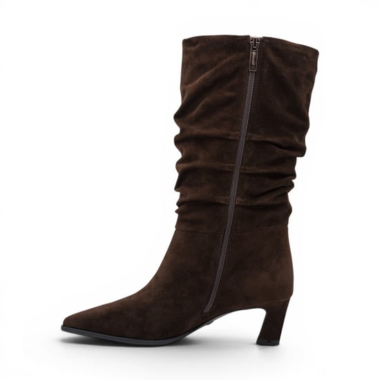 Tamaris Damen-Mocca Braune Wildleder-Langstiefel mit Absatz bis zur Mitte der Wade – 25308-47 - Image 3