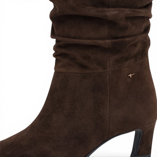 Tamaris Damen-Mocca Braune Wildleder-Langstiefel mit Absatz bis zur Mitte der Wade – 25308-47 - Image 5