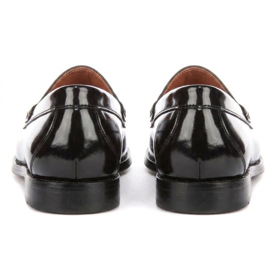 Justin Reess Herrenschuhe mit schwarzem Leder Penny Polierte Loafer – Joseph - Image 4