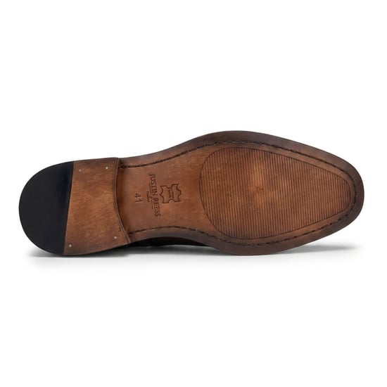 Justin Reess Herrenschuhe mit schwarzem Leder Penny Polierte Loafer – Joseph - Image 5