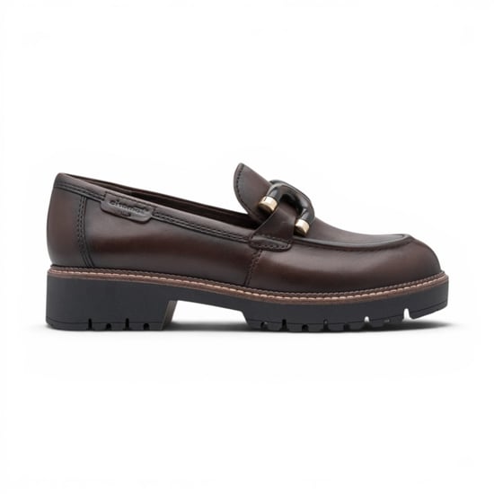 Tamaris Damen braune Leder-Loafer Komfortschuhe – 24740-47 - Image 1