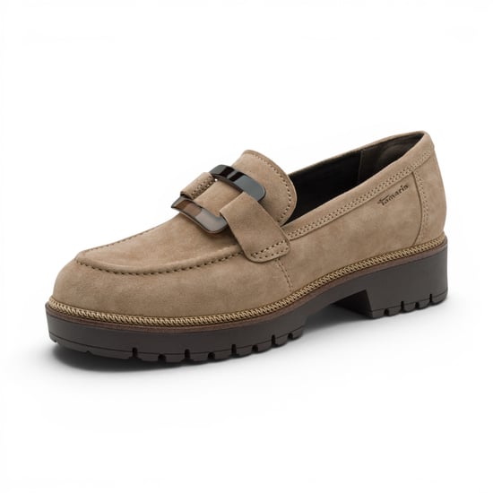 Tamaris Damen-Beige Wildleder-Loafer Freizeitschuhe – 24722-43 - Image 4