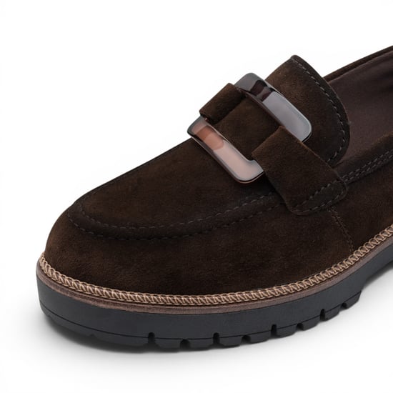 Tamaris Damen braune Wildleder-Loafer Freizeitschuhe – 24722-43 - Image 5