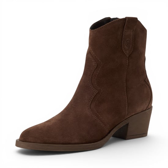 Tamaris Damen-Braune Wildleder-Cowboy-Wester-Knöchelstiefel – 25702-41 - Image 4