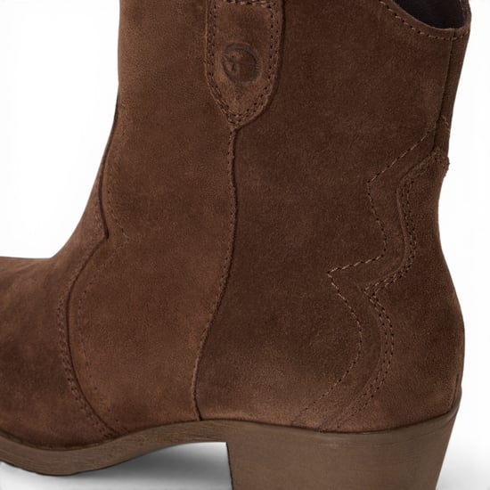 Tamaris Damen-Braune Wildleder-Cowboy-Wester-Knöchelstiefel – 25702-41 - Image 6