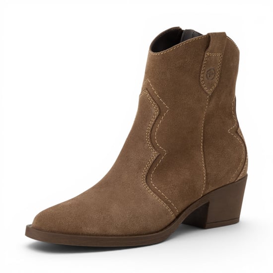 Tamaris Damen Camel Brown Wildleder Cowboy Western Knöchelstiefel – 25702-41 - Image 4