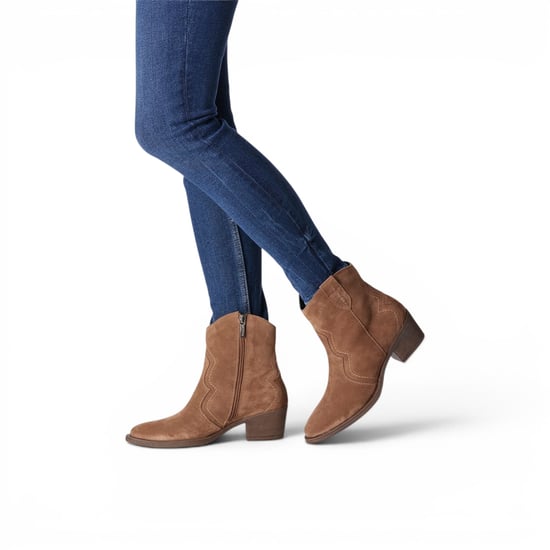 Tamaris Damen Camel Brown Wildleder Cowboy Western Knöchelstiefel – 25702-41 - Image 5
