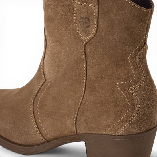 Tamaris Damen Camel Brown Wildleder Cowboy Western Knöchelstiefel – 25702-41 - Image 6