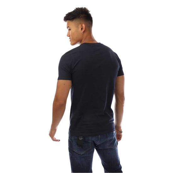 Aquascutum - T-Shirt für Herren, Rundhalsausschnitt (Marine/Weiß) - Image 2