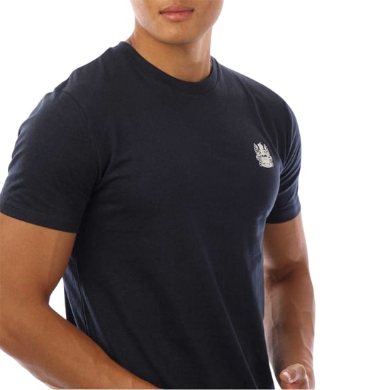 Aquascutum - T-Shirt für Herren, Rundhalsausschnitt (Marine/Weiß) - Image 3