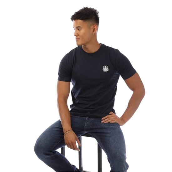 Aquascutum - T-Shirt für Herren, Rundhalsausschnitt (Marine/Weiß) - Image 4