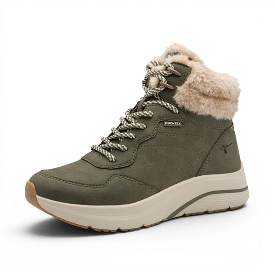 Tamaris Damengrüne warme Winterwasserdichte Schnürstiefel – 26278-45 - Image 4