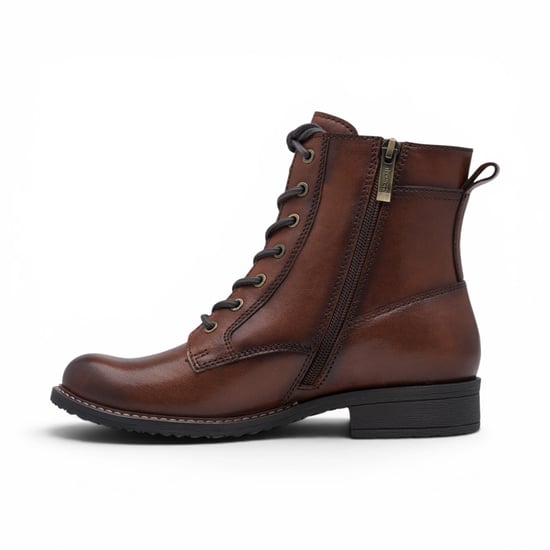 Tamaris Damen braune Leder-Schnürstiefel – 25224-47 - Image 3