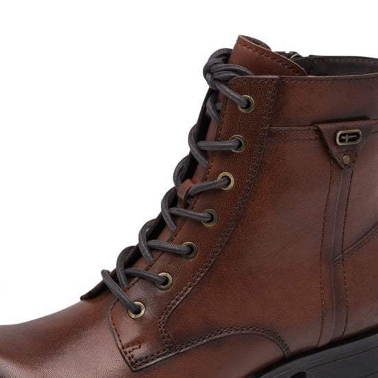 Tamaris Damen braune Leder-Schnürstiefel – 25224-47 - Image 5