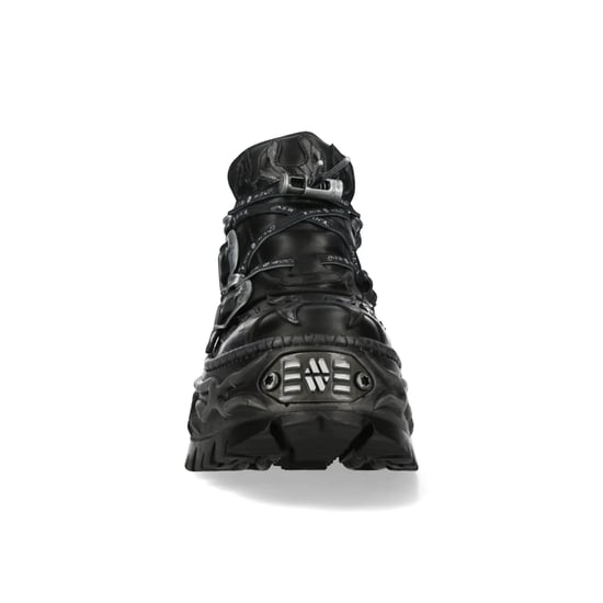 New Rock Black Leather Gothic Biker Platform-Knöchelstiefel – NEWWALL020-C4 - Image 5