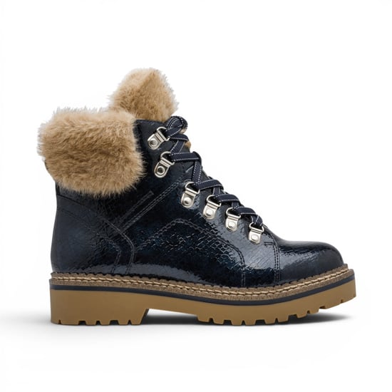 Tamaris Damenblaue Kunstleder-Warm-Winter-Knöchelstiefel – 26264-43 - Image 1