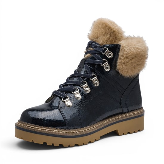 Tamaris Damenblaue Kunstleder-Warm-Winter-Knöchelstiefel – 26264-43 - Image 4