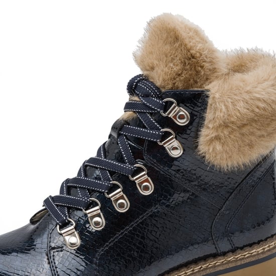 Tamaris Damenblaue Kunstleder-Warm-Winter-Knöchelstiefel – 26264-43 - Image 5