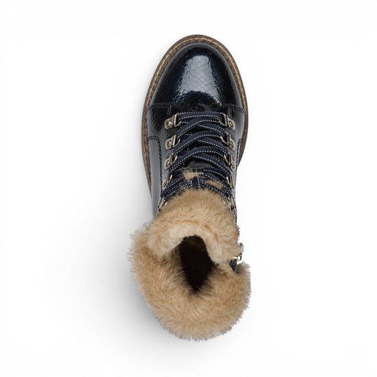 Tamaris Damenblaue Kunstleder-Warm-Winter-Knöchelstiefel – 26264-43 - Image 6