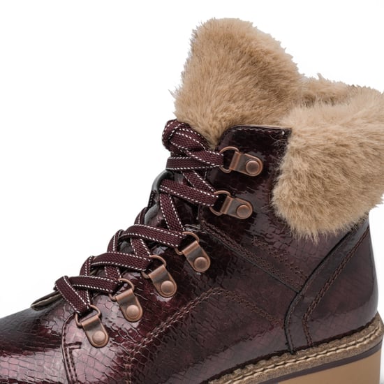 Tamaris Damen rote Kunstleder-warme Winter-Knöchelstiefel – 26264-43 - Image 5