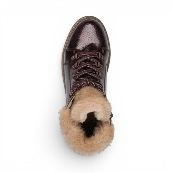 Tamaris Damen rote Kunstleder-warme Winter-Knöchelstiefel – 26264-43 - Image 6
