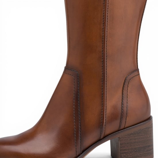 Tamaris Damen braune Leder-Reitstiefel mit kniehohem Absatz – 25576-47 - Image 5