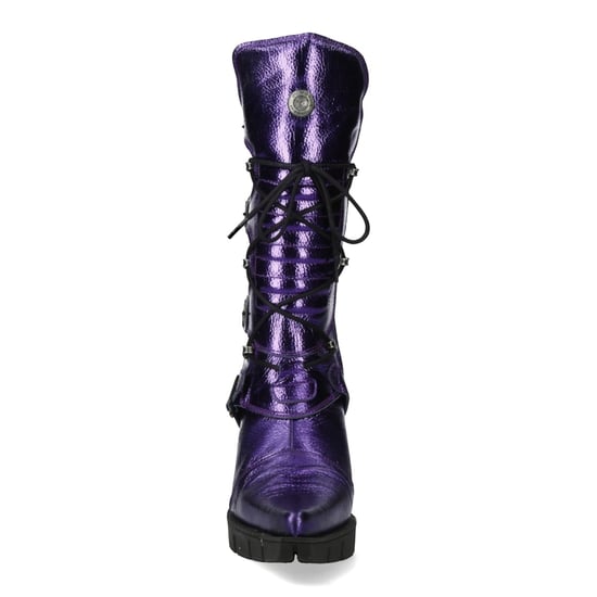 New Rock Damen lila Leder-Gothic-Stiefel mit hohen Absätzen – M-9373-C16 - Image 5