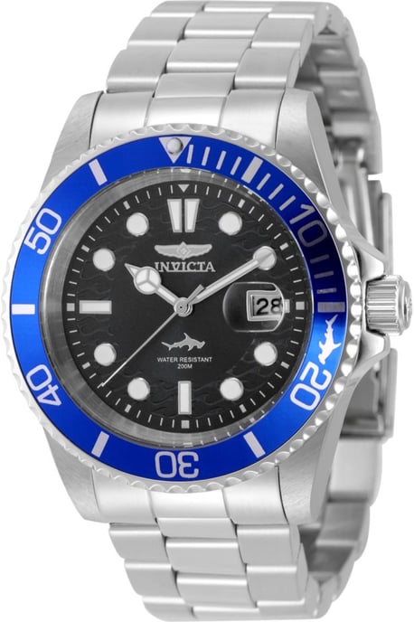 Invicta Pro Diver 50828 Herrenuhr - Quarzwerk - Edelstahl mit schwarzem Zifferblatt - 42 mm - Image 1