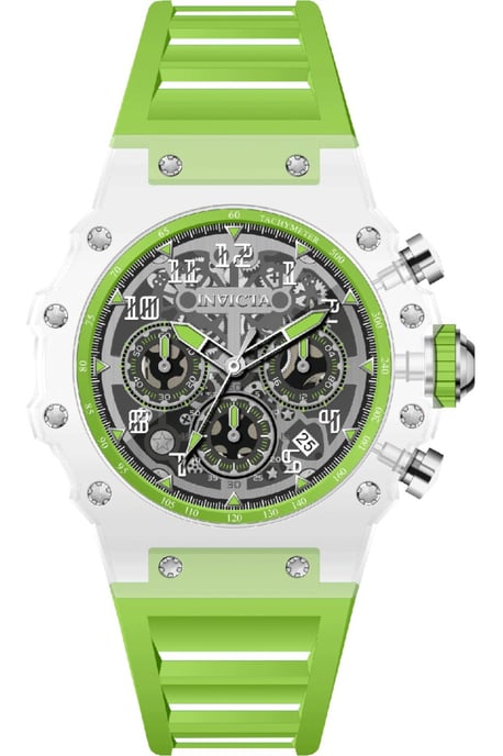 Invicta Racing 69688 Herrenuhr - Quarzwerk - Acryl mit silbernem Zifferblatt - 43 mm - Image 1