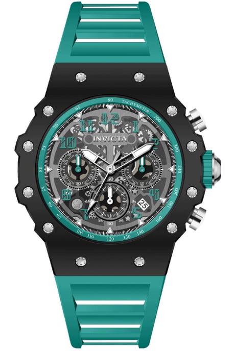 Invicta Racing 69664 Herrenuhr - Quarzwerk - Acryl mit silbernem Zifferblatt - 43 mm - Image 1