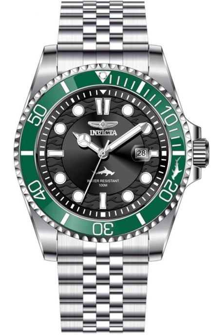 Invicta Pro Diver 50806 Herrenuhr - Quarzwerk - Edelstahl mit schwarzem Zifferblatt - 43 mm - Image 1
