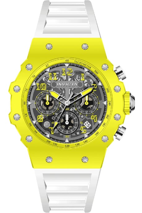 Invicta Racing 69686 Herrenuhr - Quarzwerk - Acryl mit silbernem Zifferblatt - 43 mm - Image 1