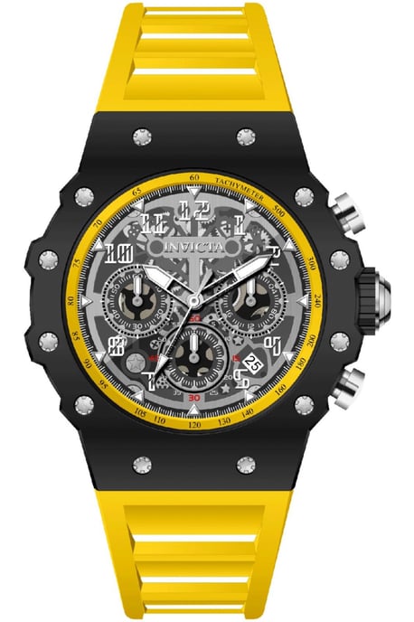 Invicta Racing 69670 Herrenuhr - Quarzwerk - Acryl mit silbernem Zifferblatt - 43 mm - Image 1