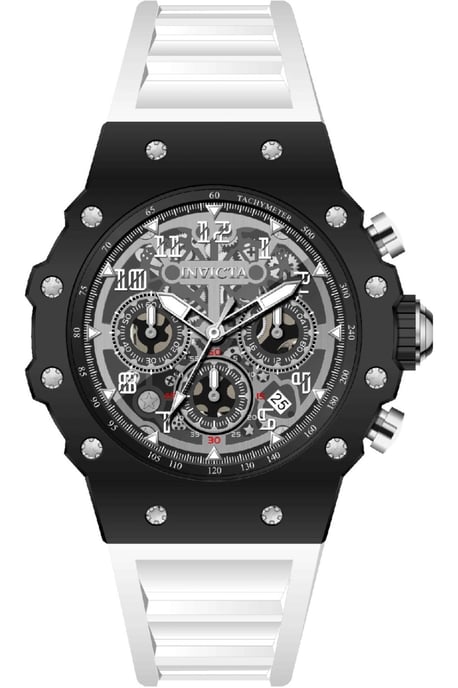 Invicta Racing 69675 Herrenuhr - Quarzwerk - Acryl mit silbernem Zifferblatt - 43 mm - Image 1