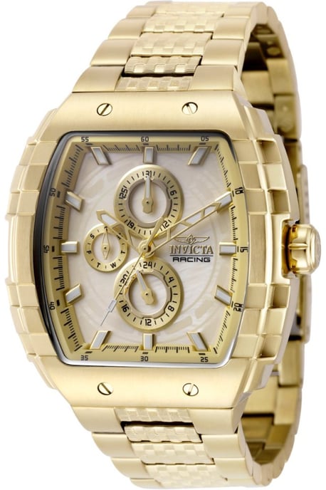 Invicta S1 Rally 50242 Herrenuhr - Quarzwerk - Edelstahl mit goldenem Zifferblatt - 47 mm - Image 1