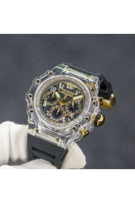 Invicta Racing 69690 Herrenuhr - Quarzwerk - Acryl mit goldenem Zifferblatt - 43 mm - Image 3