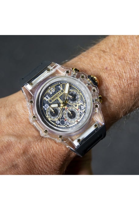 Invicta Racing 69690 Herrenuhr - Quarzwerk - Acryl mit goldenem Zifferblatt - 43 mm - Image 4