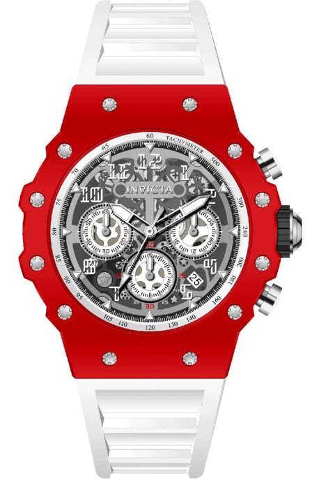 Invicta Racing 69647 Herrenuhr - Quarzwerk - Acryl mit silbernem Zifferblatt - 43 mm - Image 1