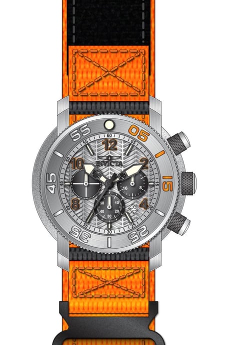 Invicta Coalition Forces 50093 Herrenuhr - Quarzwerk - Edelstahl mit silbernem Zifferblatt - 50 mm - Image 1